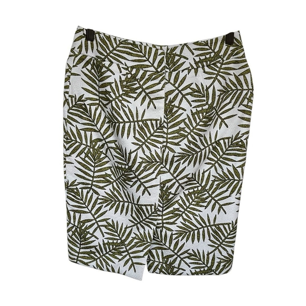 Ann Taylor Olive Leaf Pattern Skirt